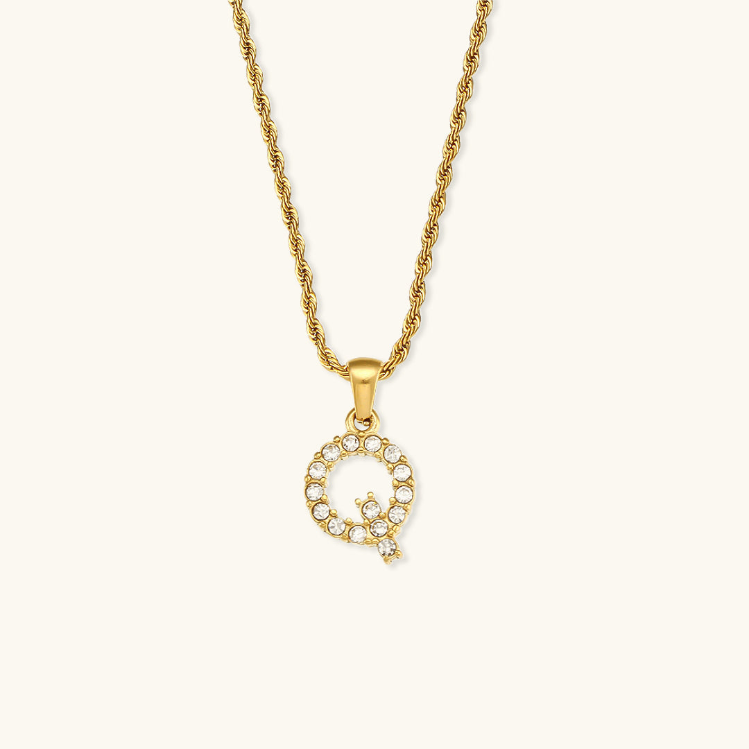 Maeve Buchstaben Initial Diamant Halskette