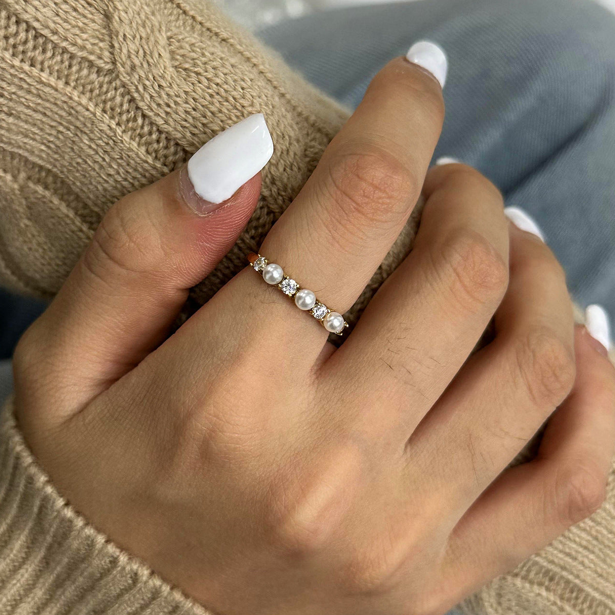 Keisha Diamant Perlenring-Maison Doré