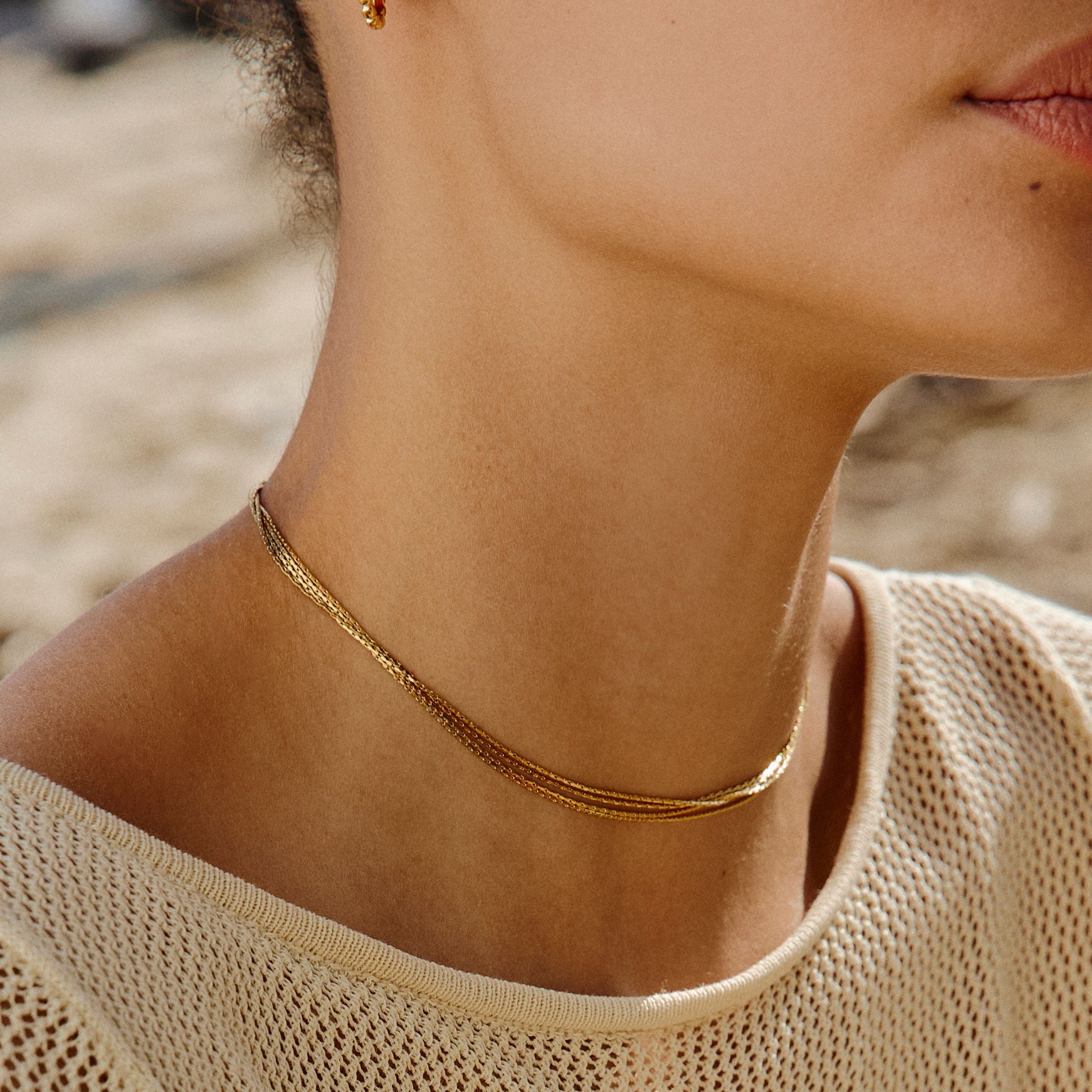 "Riviera" Geschichteter Choker-Maison Doré