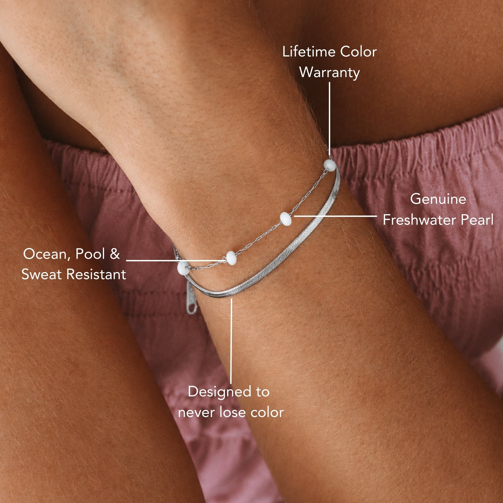 "Santorini" Geschichtetes Armband-Maison Doré