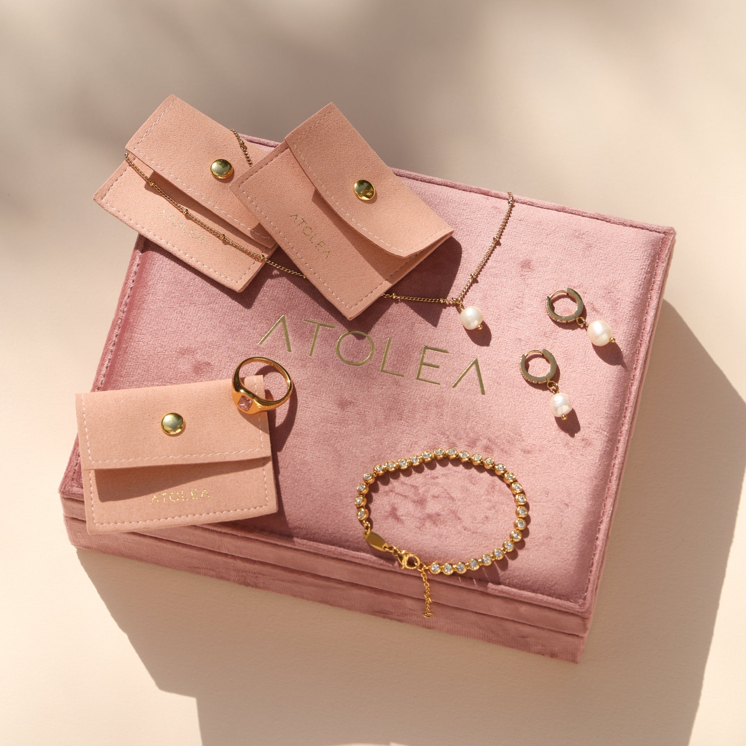 Signatur Samt Schmuckbox-Maison Doré