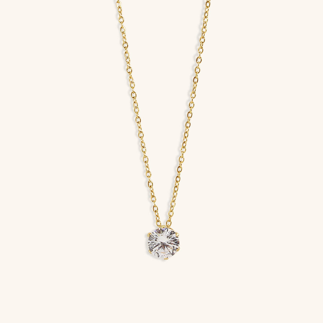Kyla Solitaire Gold Halskette-Maison Doré