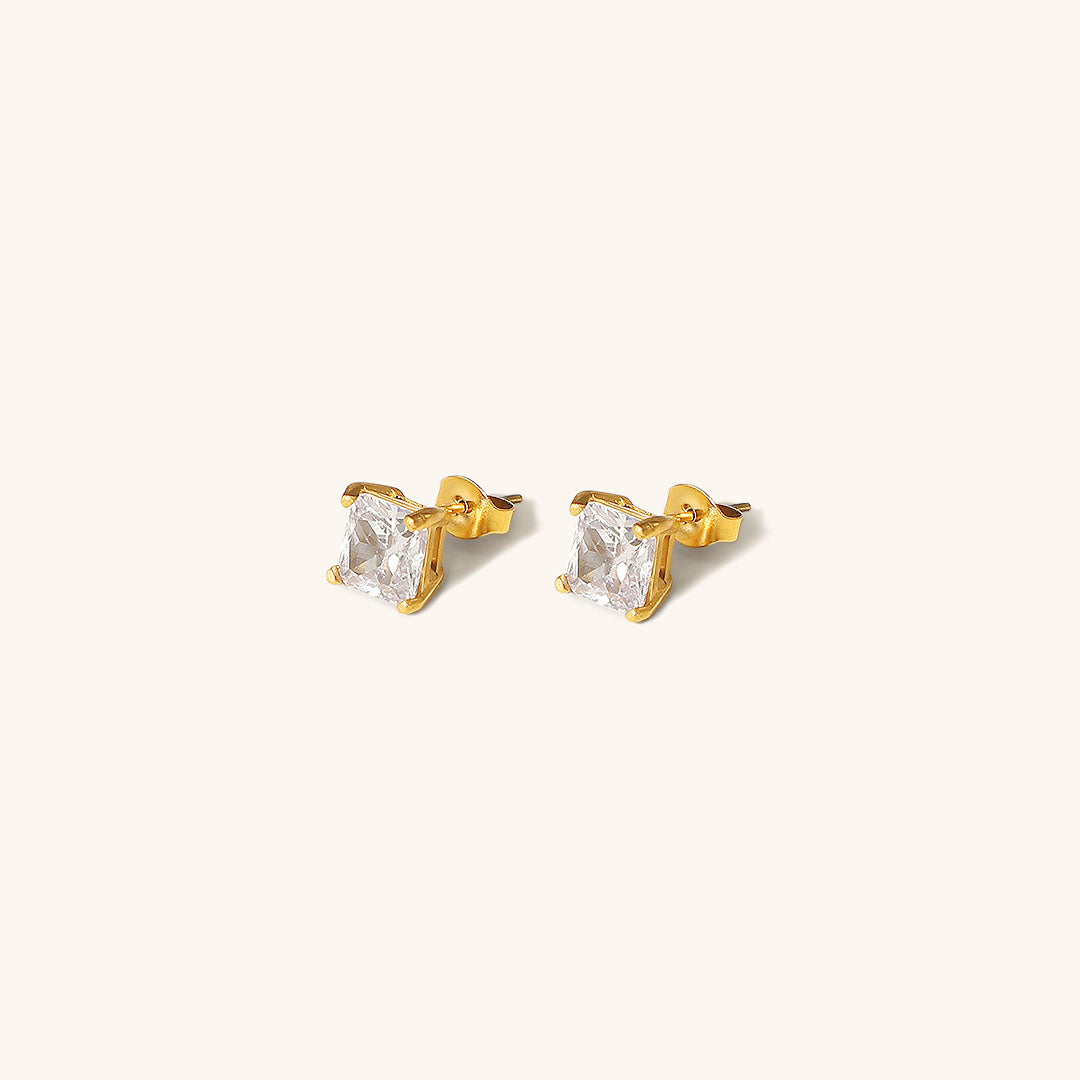 März Solitaire Gold Ohrringe-Maison Doré