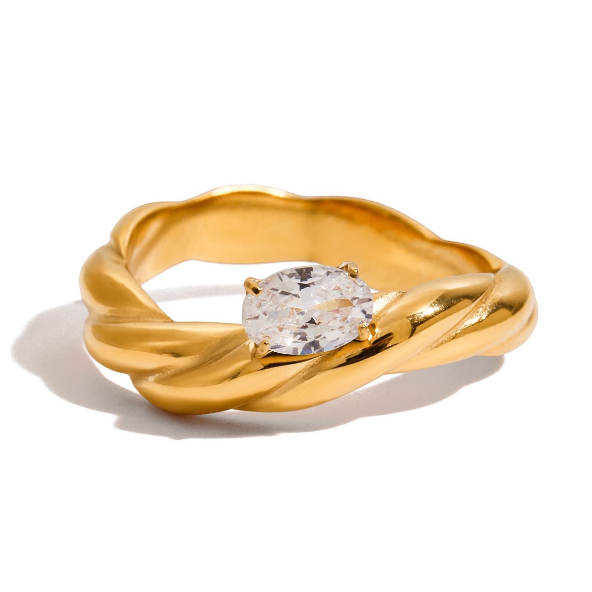 Ralene Solitärring | 18K Gold-Maison Doré