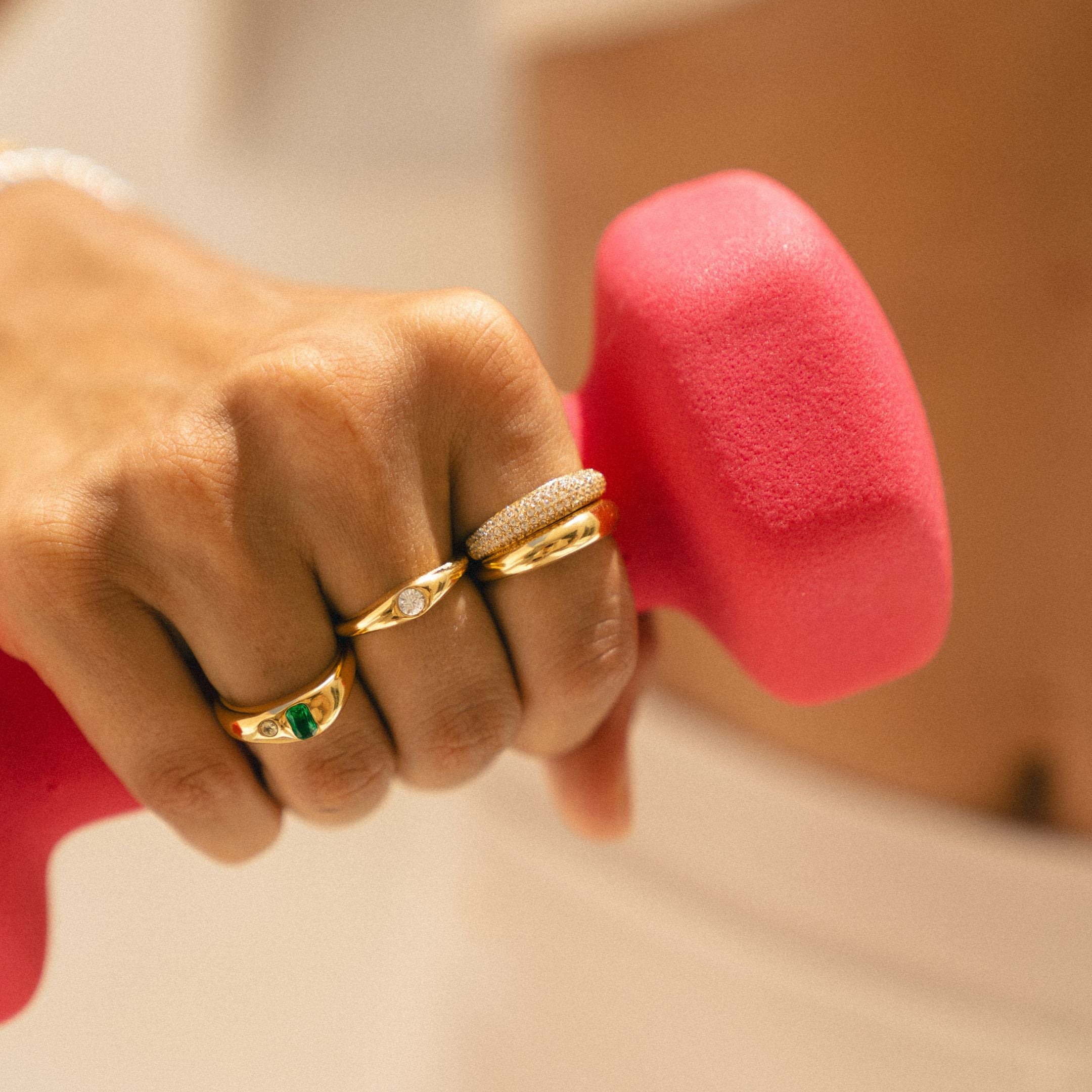 "Tag & Nacht" Ring Set-Maison Doré