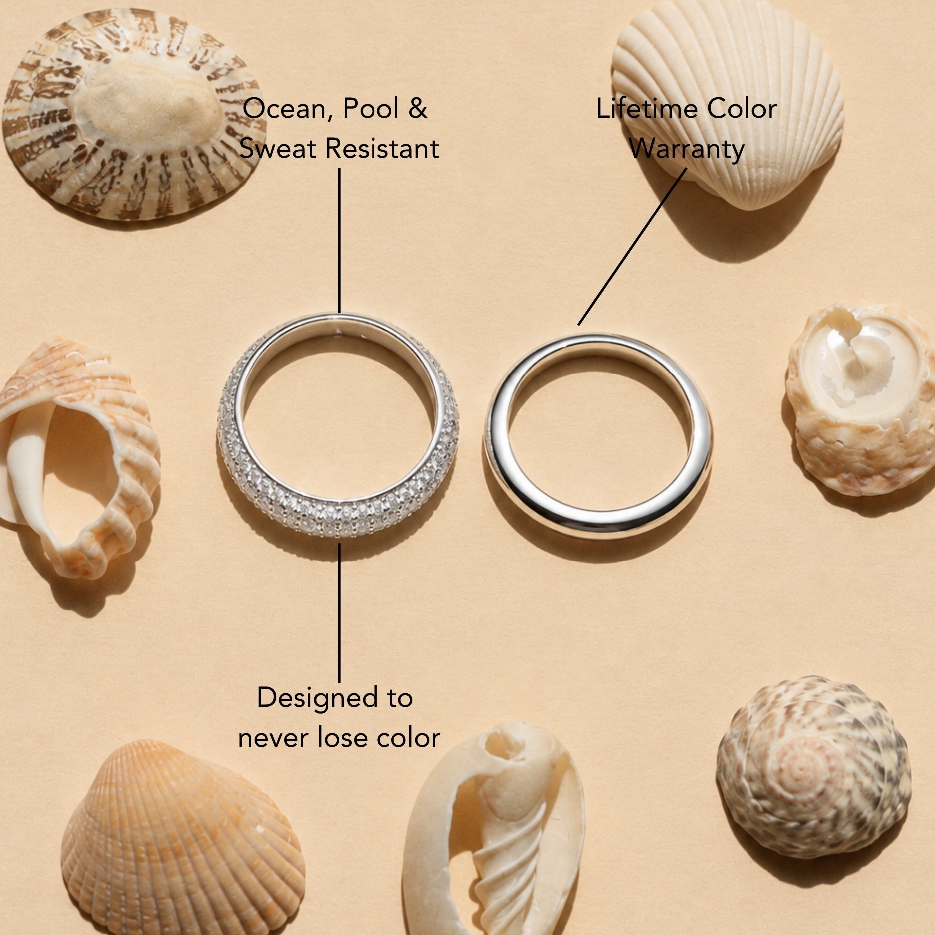 "Tag & Nacht" Ring Set-Maison Doré