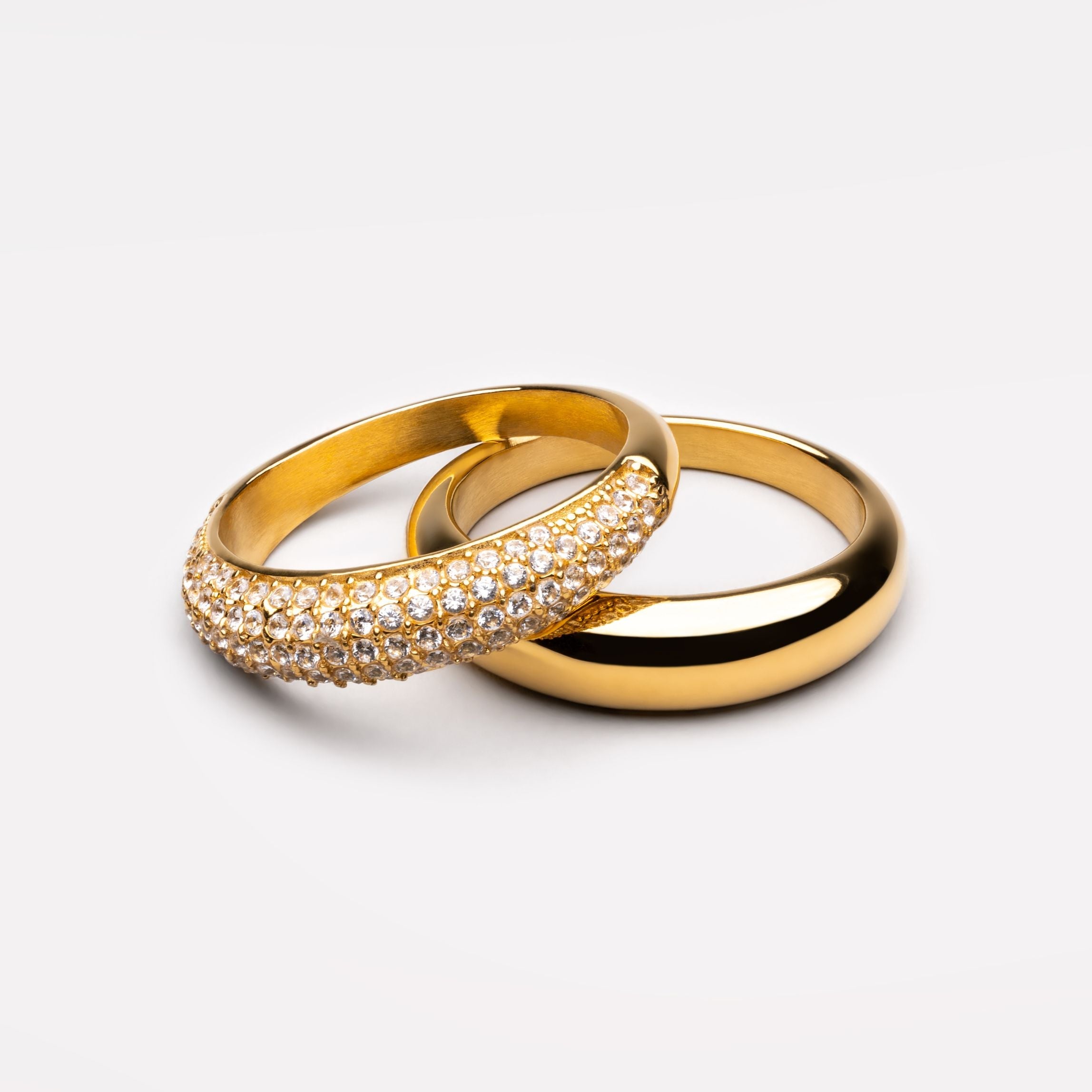 "Tag & Nacht" Ring Set-Maison Doré