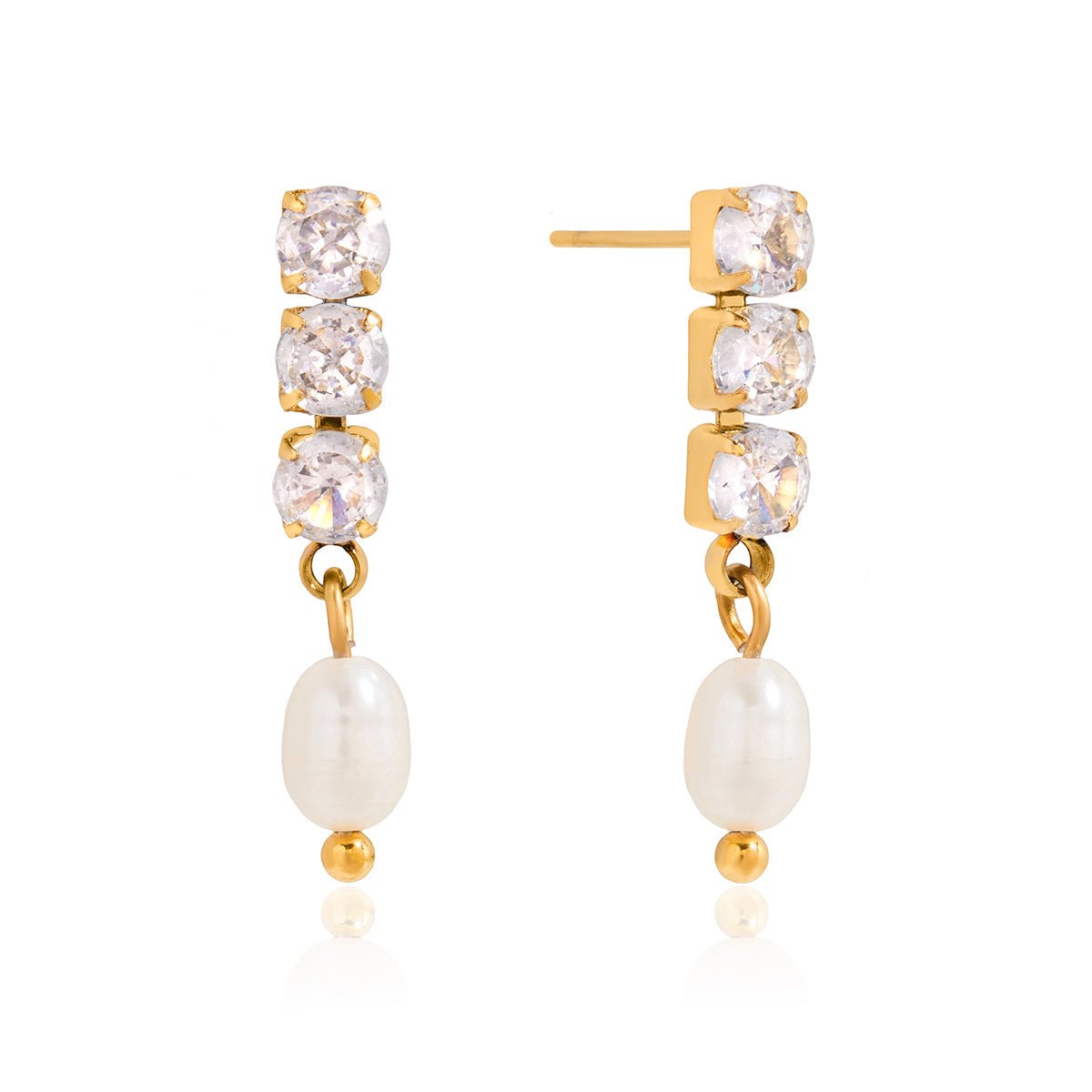 Saphira Tropfenohrringe | 18K Gold-Maison Doré