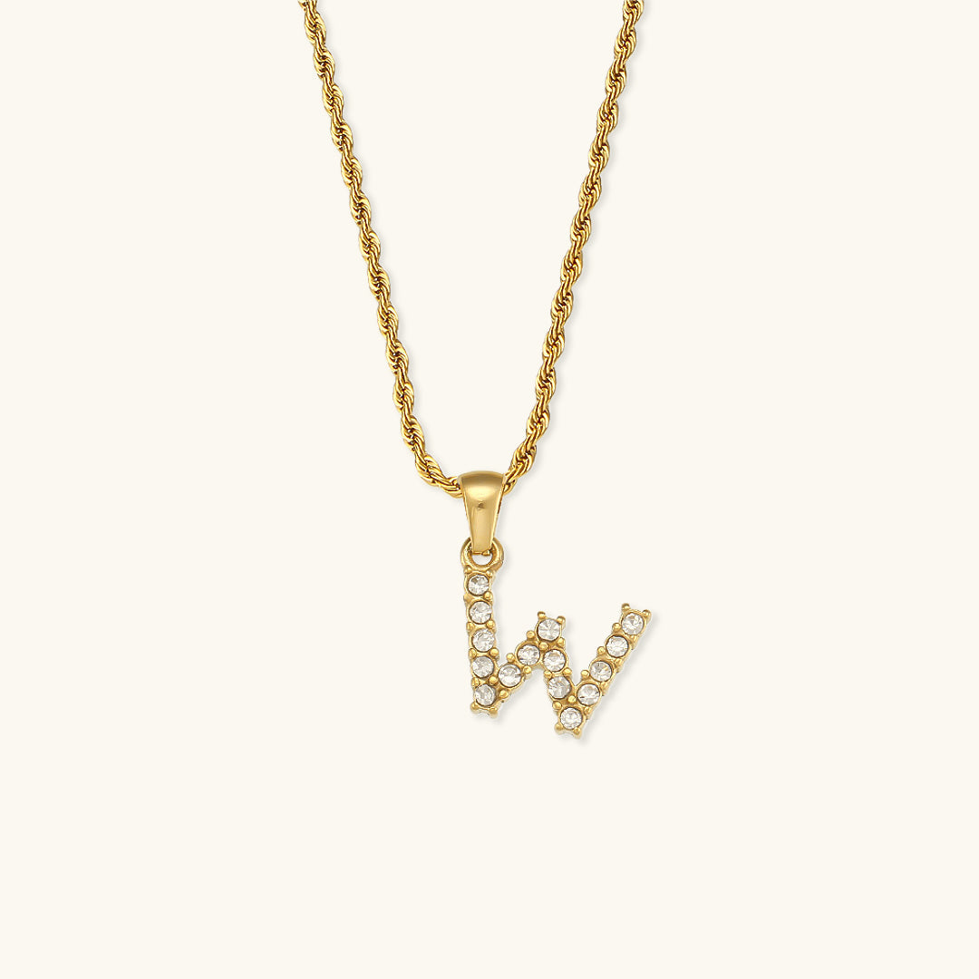 Maeve Buchstaben Initial Diamant Halskette