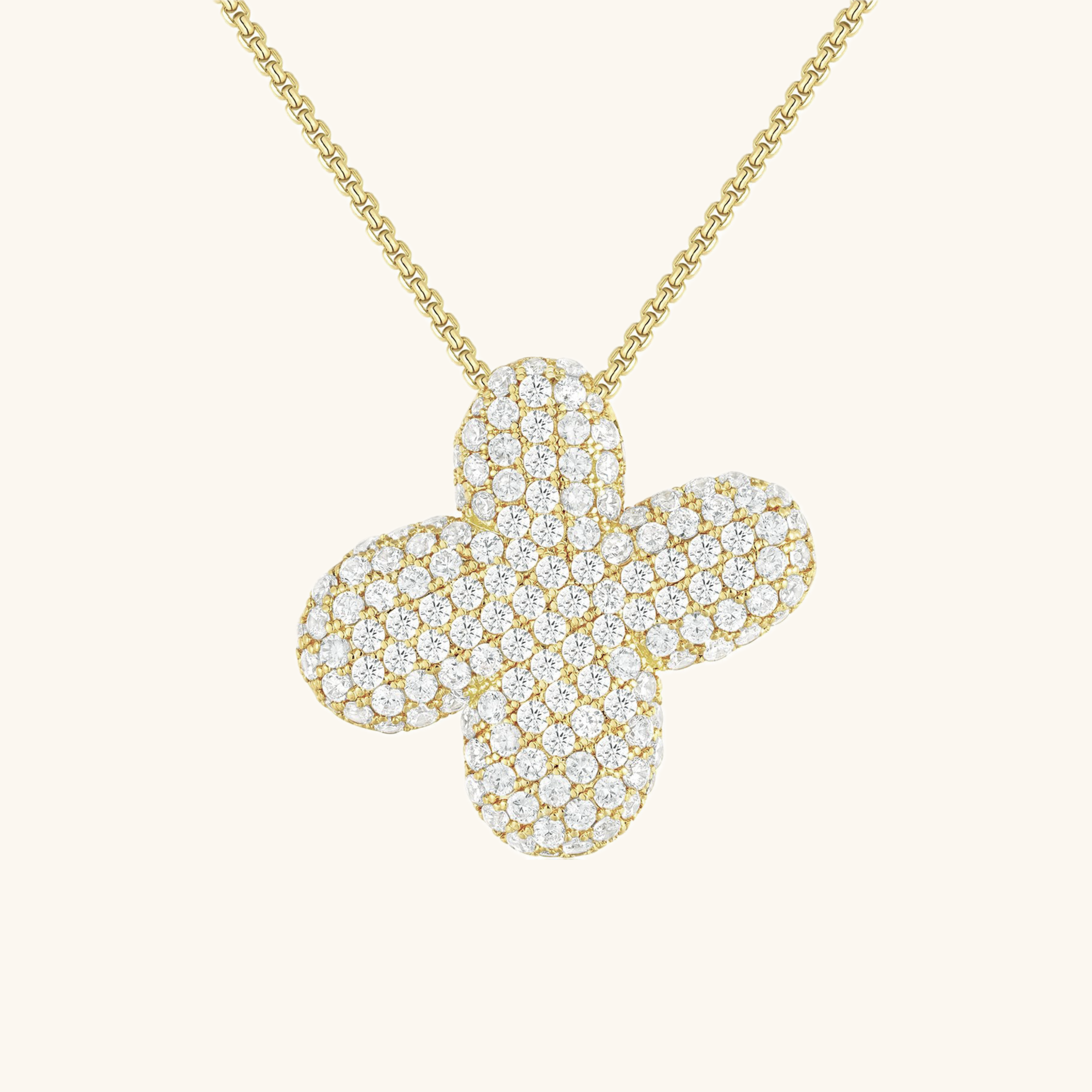 Bubbly Initial-Diamant-Halskette