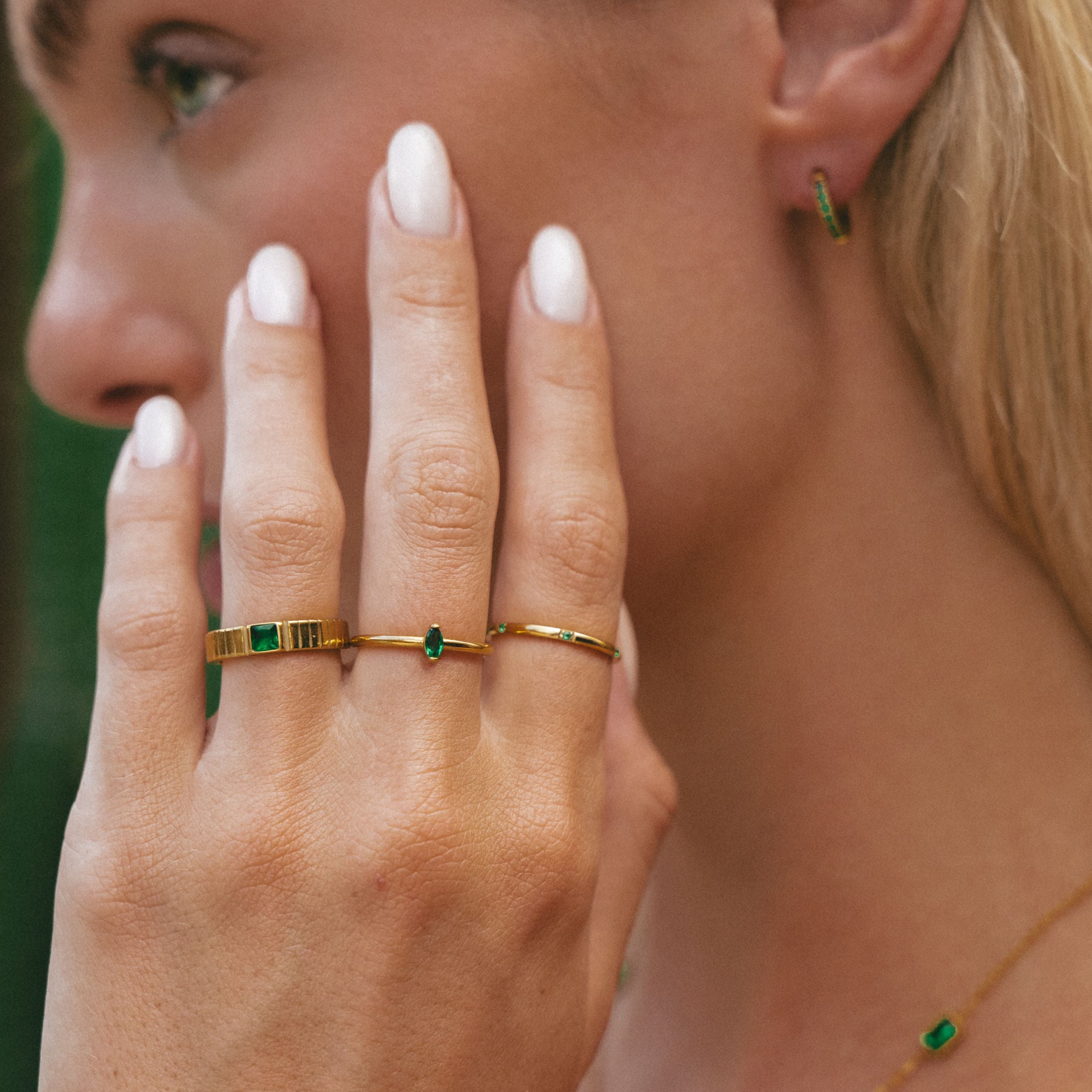 Chunky Smaragd Ring
