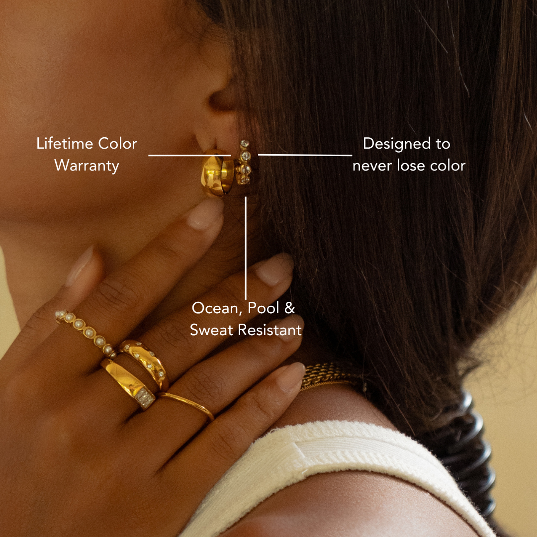 Perlen-Diamant-Hoops