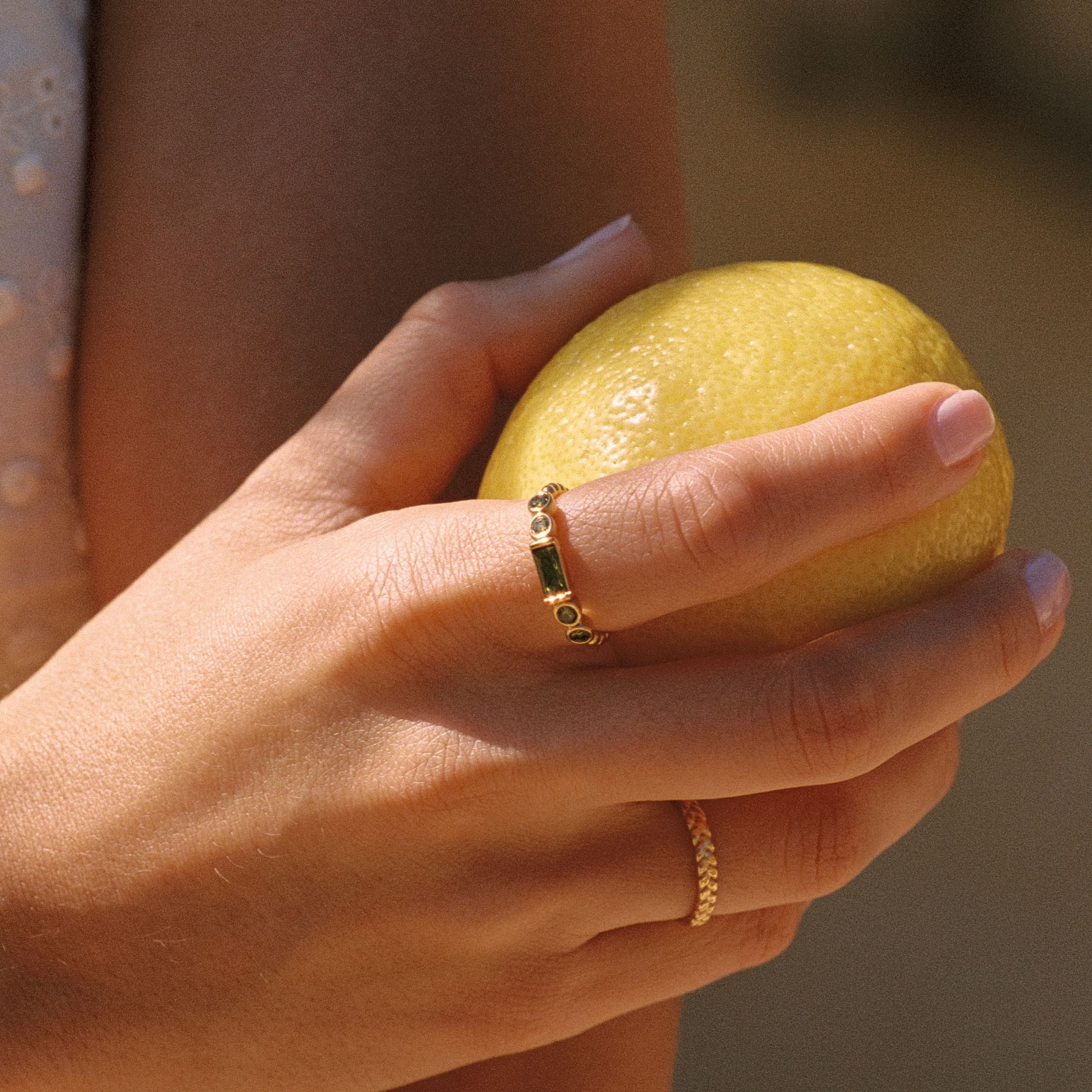 Grüner Muse Ring