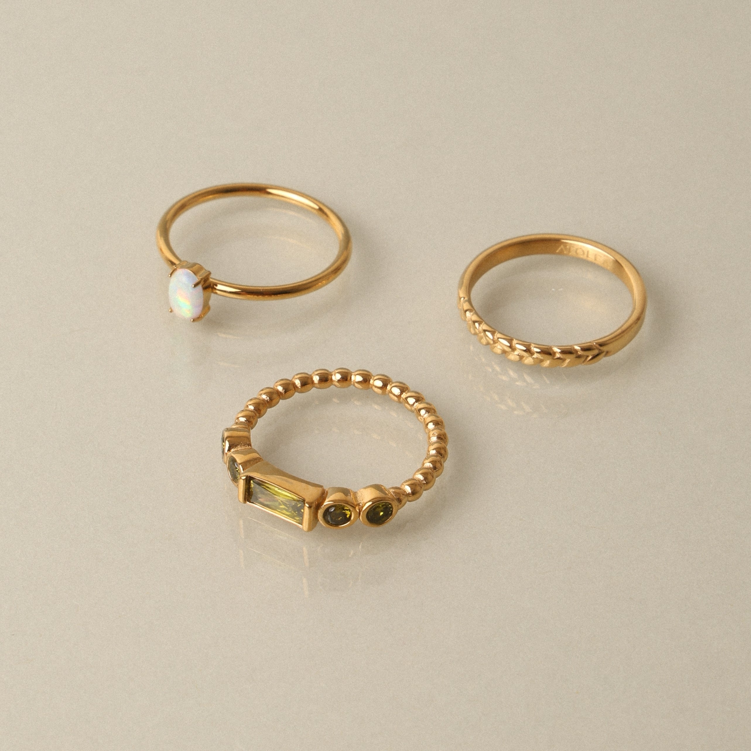 Grüner Muse Ring